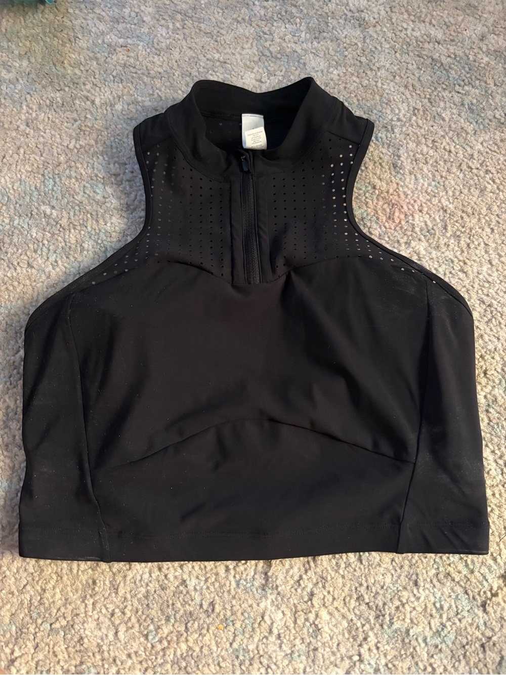 Lululemon Black High-Neck Performance Crop Top bra